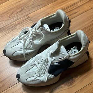 New Balance Cream and Black Sneakers